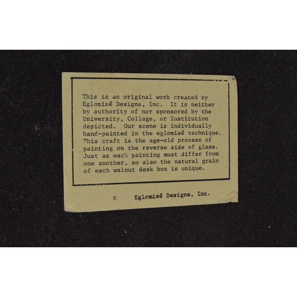 Sweet Briar College Custom Hand Painted Walnut Mirror Box by Eglomisé Design LLC - Picture 2 of 16